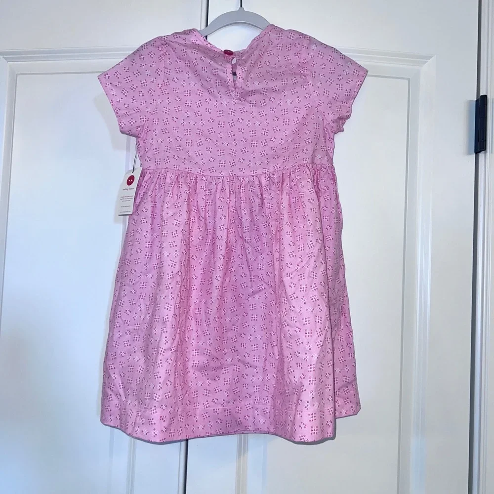 NWT Smiling Button Little Girls Dress‎ Size 7 Made in the USA